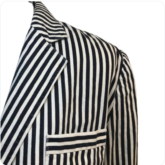 Ralph Lauren Blue Label Linen Blend Striped Preppy Blazer 6 - Picture 5 of 10